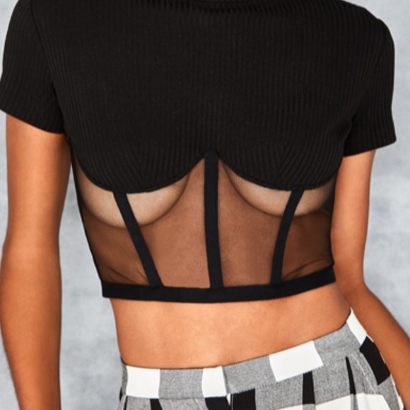 Mistress Rocks bustier mesh panel top so SEXY NWT - Picture 14 of 17